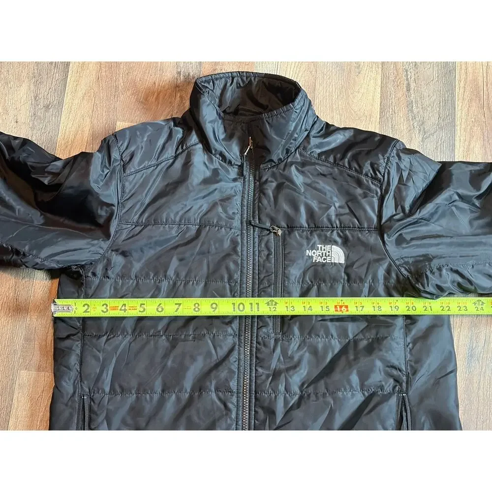 The North Face Men's Full Zip Quilted Puffer Jacket Black Insulated Size Medium